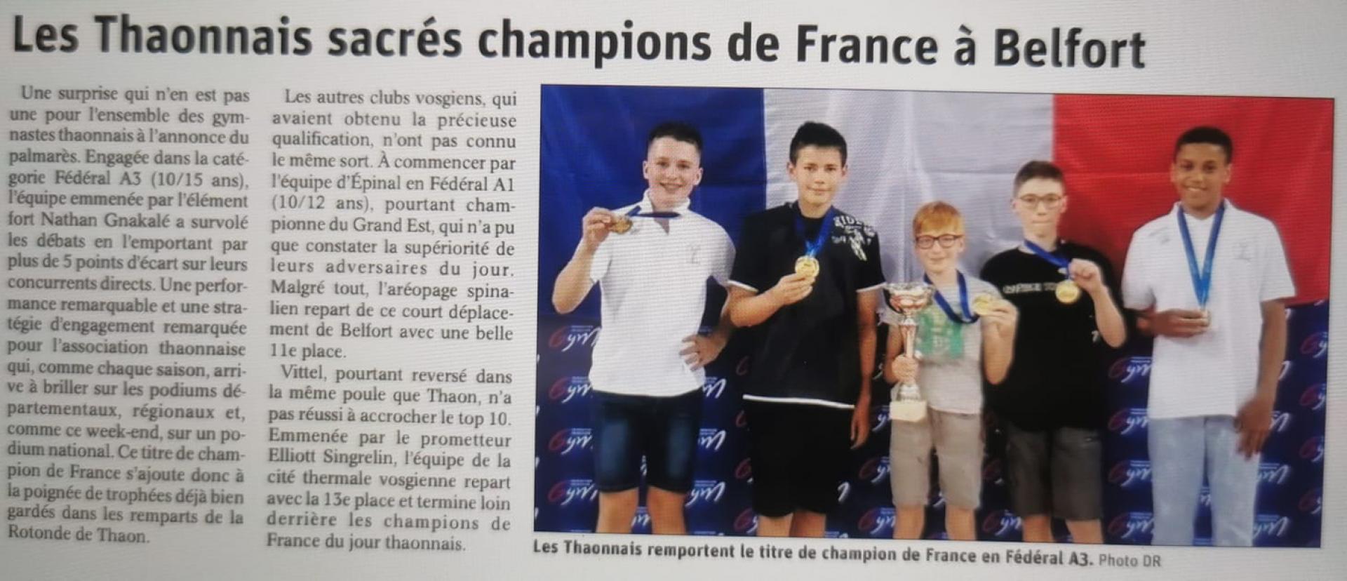 CHAMPION DE FRANCE