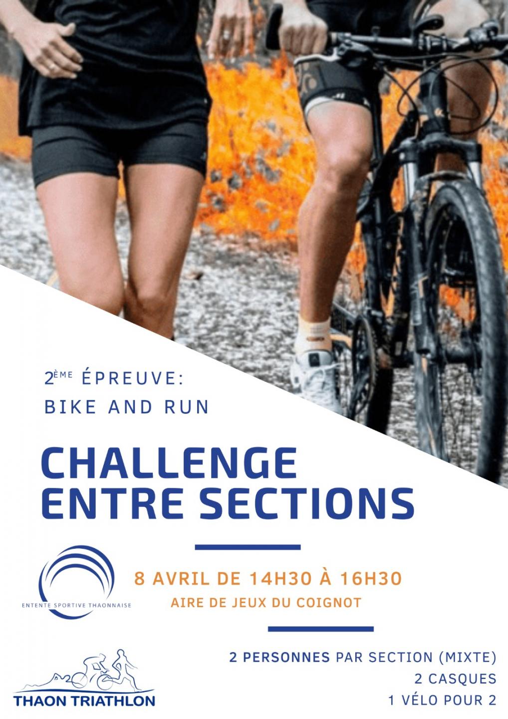 Challenge des sections EST Centrale  8 avril Triathlon