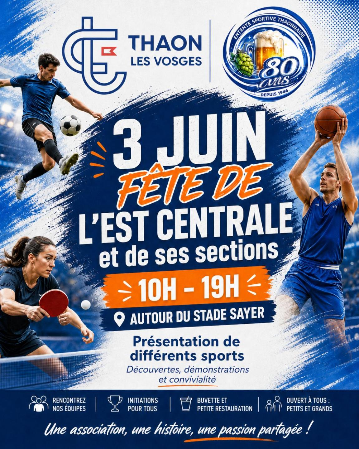Fête de l’EST Centrale – Rendez-vous le 3 juin autour du Stade Sayer